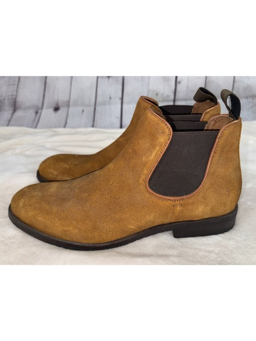 FRYE Suede Chelsea Boots Men’s Size 10 D Pull Tab